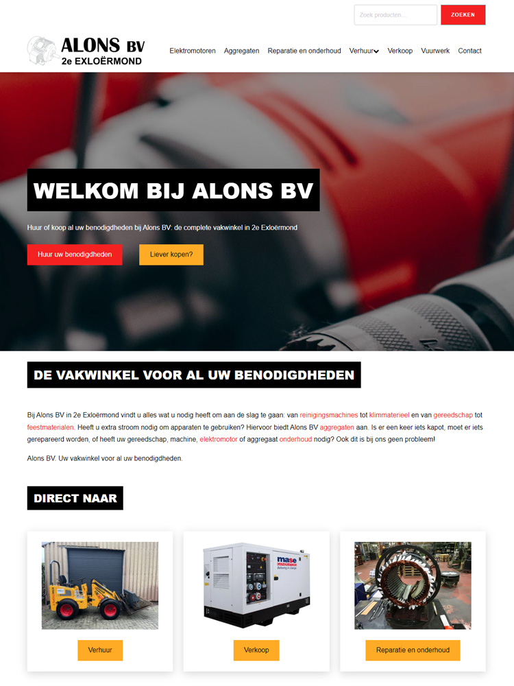 Alons bv website