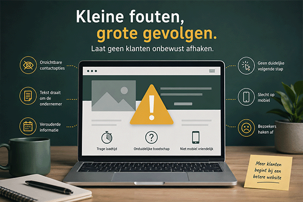 afbeelding met website fouten